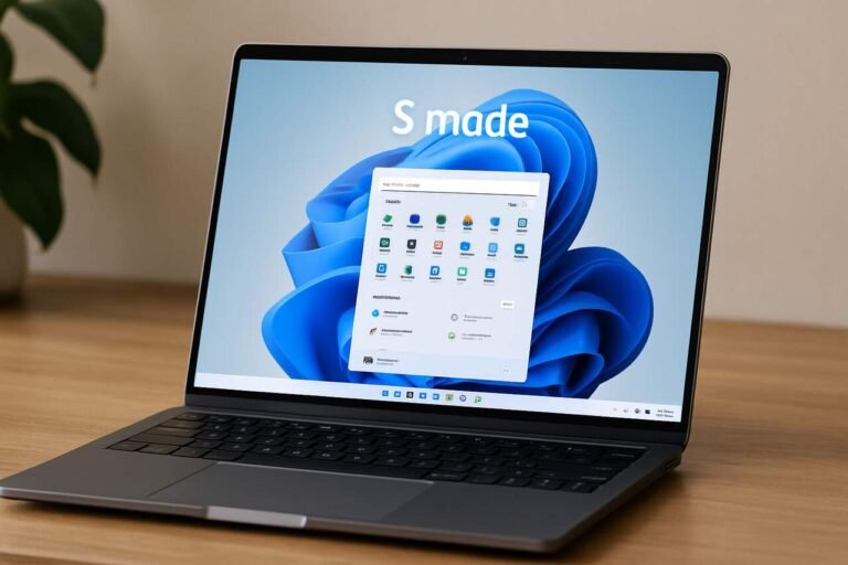 Windows 11 S Mode running on a laptop for secure and efficient usage