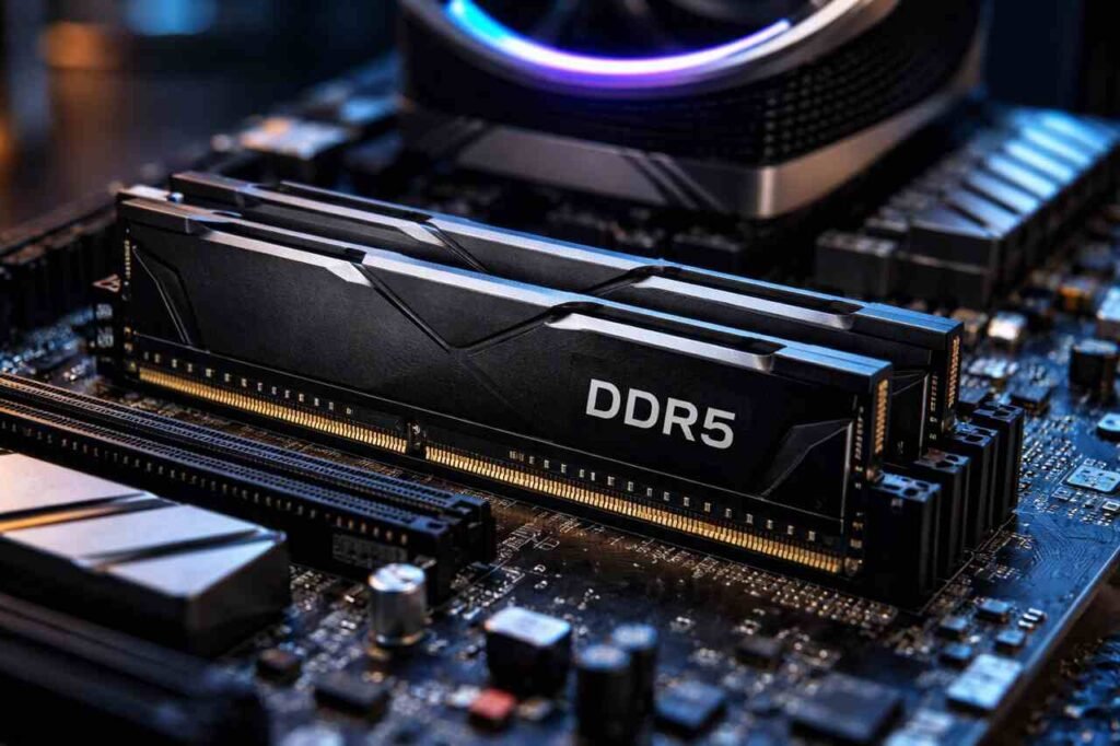 32GB DDR5 RAM modules installed on motherboard