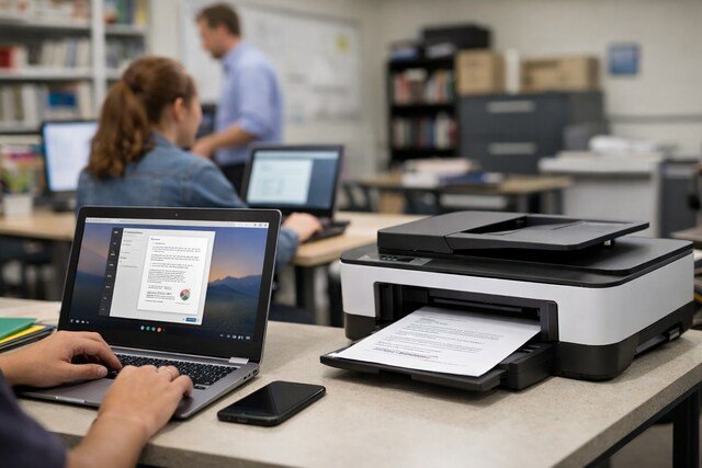 Printing from a Chromebook in a school or work environment