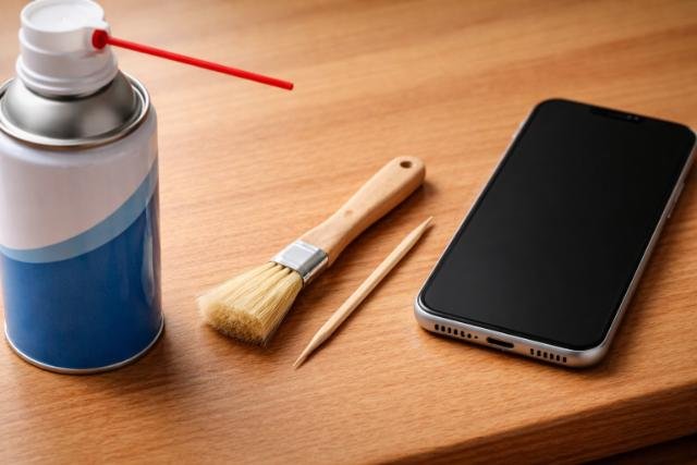 Safe tools for cleaning smartphone charging port.