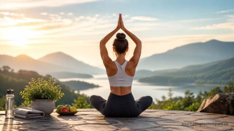 Woman meditating outdoors in nature for holistic health