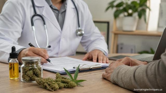Doctor helping patient register for medical cannabis in Maryland