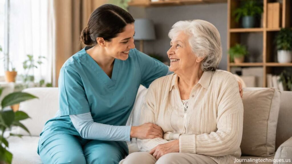 Senior Home Health Services: Complete Guide to Safe, Personalized Care for Older Adults Professional caregiver helping a senior woman at home