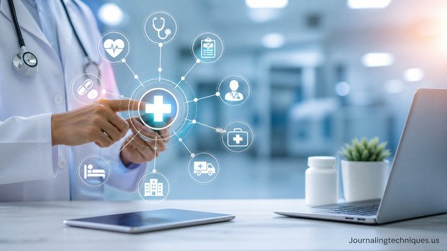 Doctor using digital system for coordinated healthcare