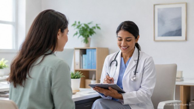 Doctor discussing preventive care and wellness services with a patient